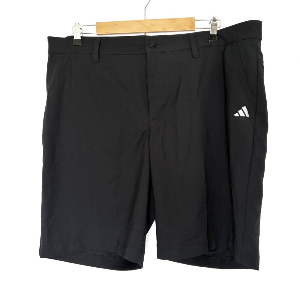 Adidas Black Golf Shorts Athletic Lightweight 100% Polyester NWT Mens 38
